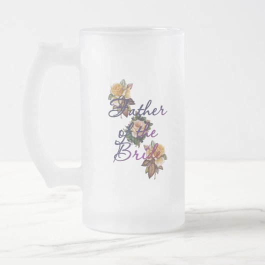 Vader van de bride Floral Matglas Bierpul (Links)