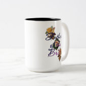 Vader van de bride Floral Tweekleurige Koffiemok (Voorkant rechts)