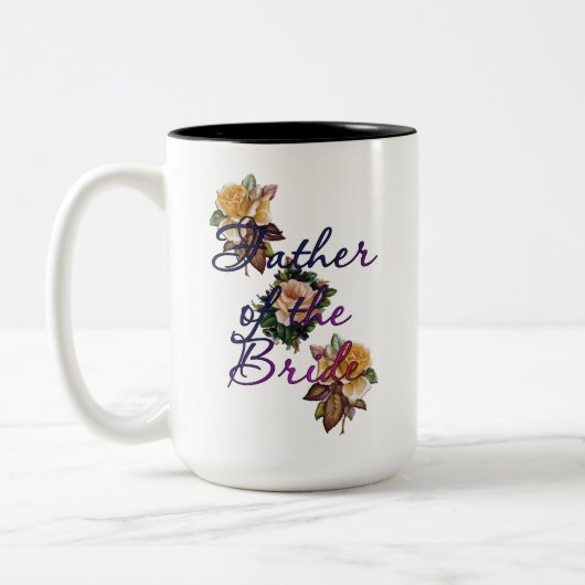 Vader van de bride Floral Tweekleurige Koffiemok (Links)