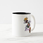 Vader van de bride Floral Tweekleurige Koffiemok (Voorkant rechts)