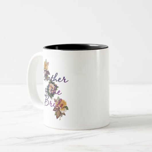 Vader van de bride Floral Tweekleurige Koffiemok (Voorkant links)