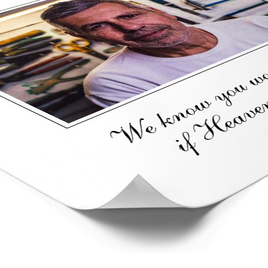 Vader van de Bride Fotoherdenkingsstoel Wedding Poster (Hoek)