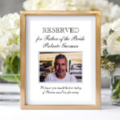 Vader van de Bride Fotoherdenkingsstoel Wedding Poster