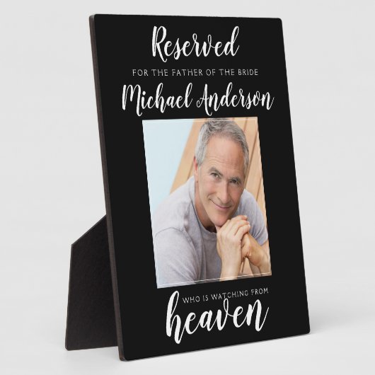 Vader van de Bride Gereserveerde Heaven Foto Fotoplaat (Zijkant)