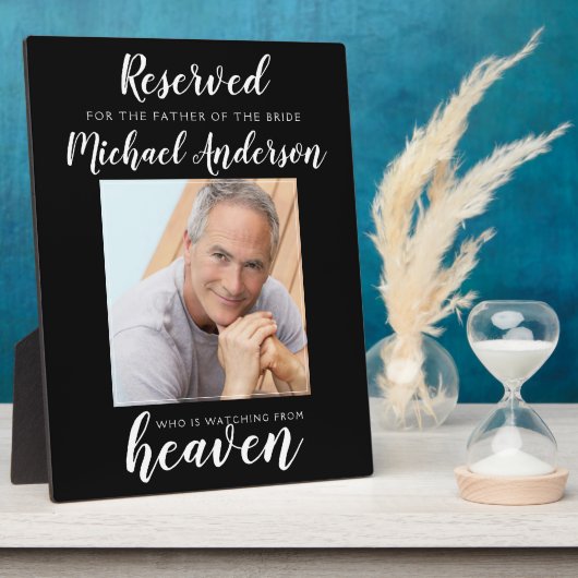 Vader van de Bride Gereserveerde Heaven Foto Fotoplaat (Zijkant)