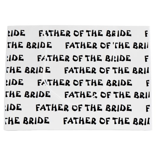 "Vader van de Bride" Gift Bag Groot Cadeauzakje (Voorkant)