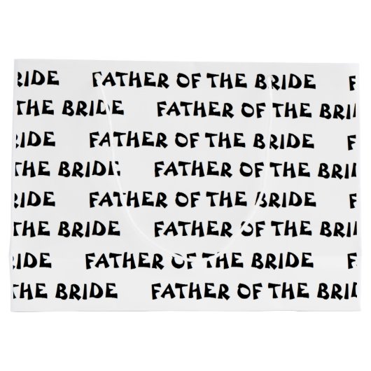 "Vader van de Bride" Gift Bag Groot Cadeauzakje (Achterkant)