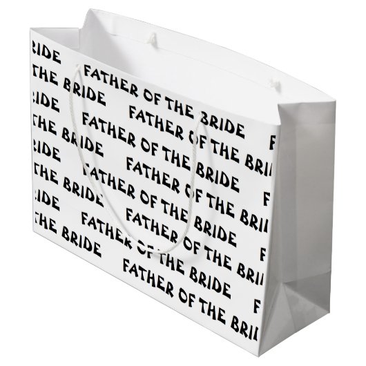 "Vader van de Bride" Gift Bag Groot Cadeauzakje (Achterkant Gekanteld)