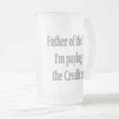 Vader van de bride Gift Beer Stein Matglas Bierpul (Voorkant rechts)