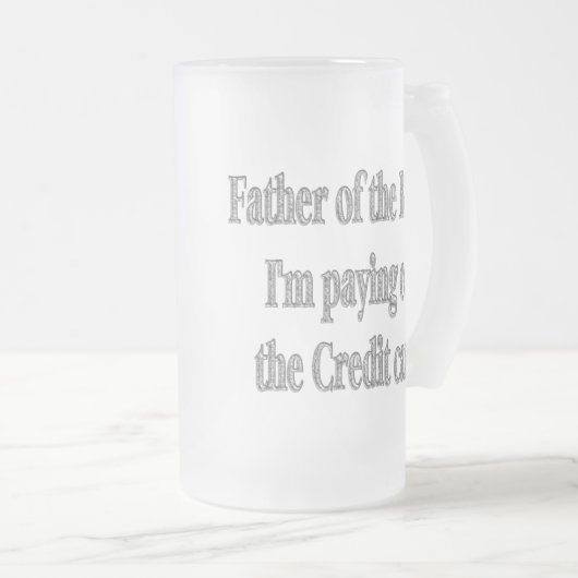 Vader van de bride Gift Beer Stein Matglas Bierpul (Voorkant rechts)