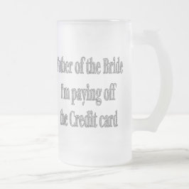 Vader van de bride Gift Beer Stein Matglas Bierpul