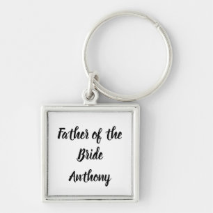 Vader van de Bride Gift Custom Name Gift Wedding Sleutelhanger