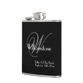 Vader van de Bride Gift Elegant Monogram Classic Heupfles (Links)