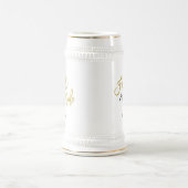 Vader van de Bride Gift/Name/Gold & Black Bierpul (Center)