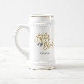 Vader van de Bride Gift/Name/Gold & Black Bierpul (Links)