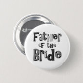 Vader van de Bride Gray Ronde Button 5,7 Cm (Voorkant /achterkant)