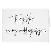 Vader van de Bride-kaart (Voorkant Horizontaal)