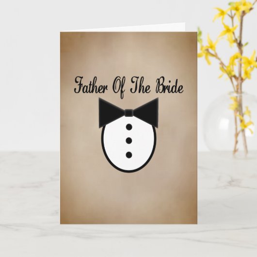 Vader van de Bride Kaart (Gele Bloem)
