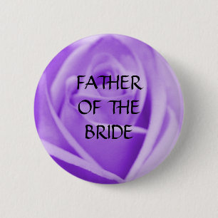 Vader van de BRIDE - lavender roos knop Ronde Button 5,7 Cm
