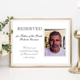 Vader van de Bride Memorial Seat Photo Wedding Poster
