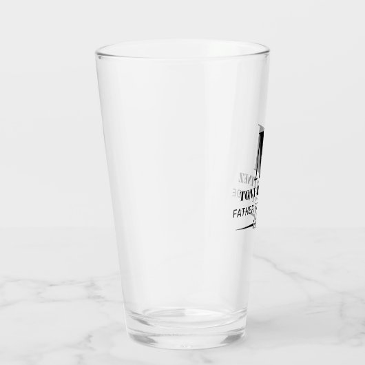 Vader van de Bride Monogram Wedding Beer Glas (Rechts)
