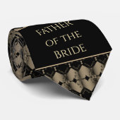 Vader van de Bride Old Gold Steampunk Wedding Nec Stropdas (Opgerold)