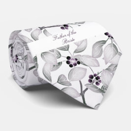 Vader van de Bride Paars Black White Stropdas