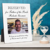 Vader van de Bride Photo Memorial Wedding Fotoplaat (Zijkant)