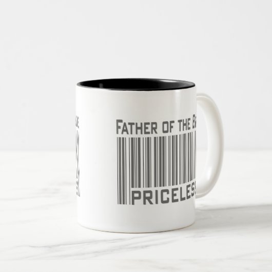 Vader van de Bride Priceless Tweekleurige Koffiemok (Voorkant rechts)