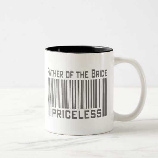 Vader van de Bride Priceless Tweekleurige Koffiemok (Rechts)
