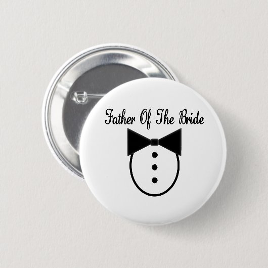 Vader van de Bride Ronde Button 5,7 Cm (Voorkant /achterkant)