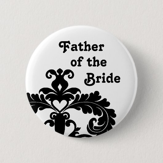 Vader van de Bride Ronde Button 5,7 Cm (Voorkant)