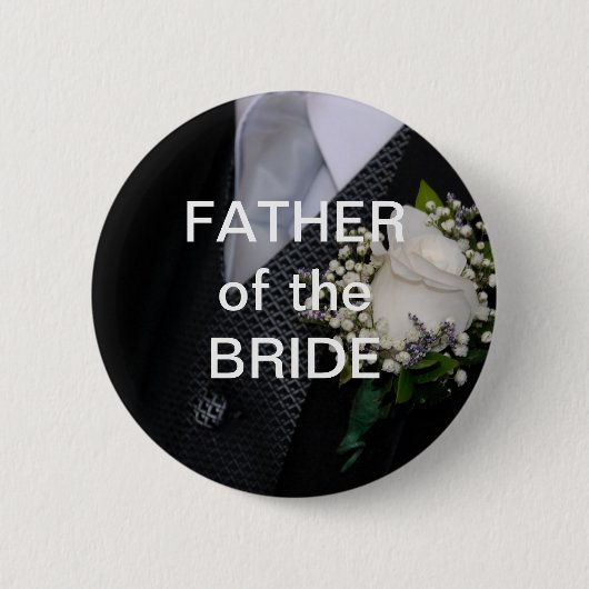 Vader van de Bride Ronde Button 5,7 Cm (Voorkant)