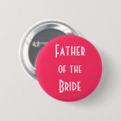 Vader van de Bride Ronde Button 5,7 Cm (Voorkant /achterkant)
