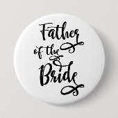Vader van de Bride Ronde Button 7,6 Cm (Voorkant)