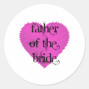 Vader van de Bride Ronde Sticker