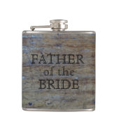 Vader van de Bride | Rustic Wedding Wood Grain Heupfles (Voorkant)