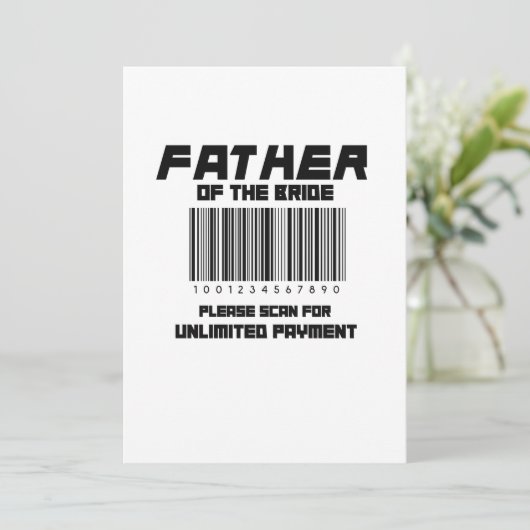 Vader van de Bride Scannen op betaling (Staand voorkant)
