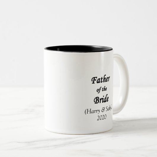 Vader van de Bride Tweekleurige Koffiemok (Voorkant rechts)