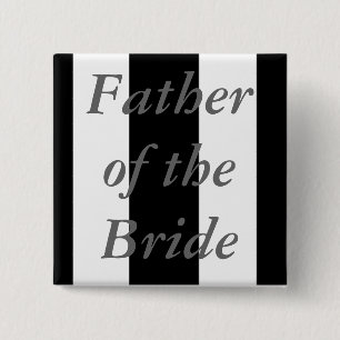 Vader van de Bride Vierkante Button 5,1 Cm