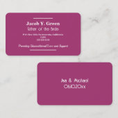 Vader van de Bride Visitekaartje (Voorkant / Achterkant)