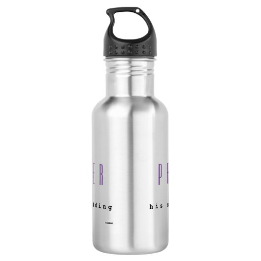 Vader van de Bride Water Fles HAMbyWG (Achterkant)