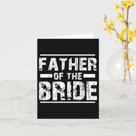 Vader van de Bride Wedding Bridal Party Kaart (Gele Bloem)