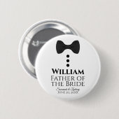 Vader van de Bride Wedding Button Name Tag (Voorkant /achterkant)