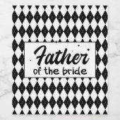 Vader van de Bride Wijn Etiket (Enkel label)