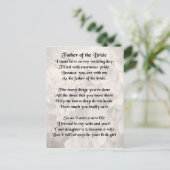 Vader van de Bride - Wit Briefkaart (Staand voorkant)