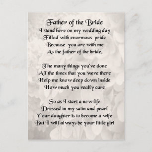 Vader van de Bride - Wit Briefkaart