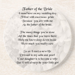 Vader van de Bride - Wit Zandsteen Onderzetter