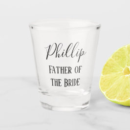 Vader van de bridekalligrafie shot glas