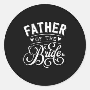 Vader van de bruid 3 ronde sticker